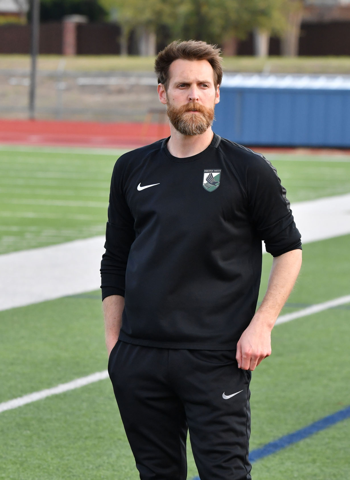 Prosper head girls soccer coach Taylor Baca